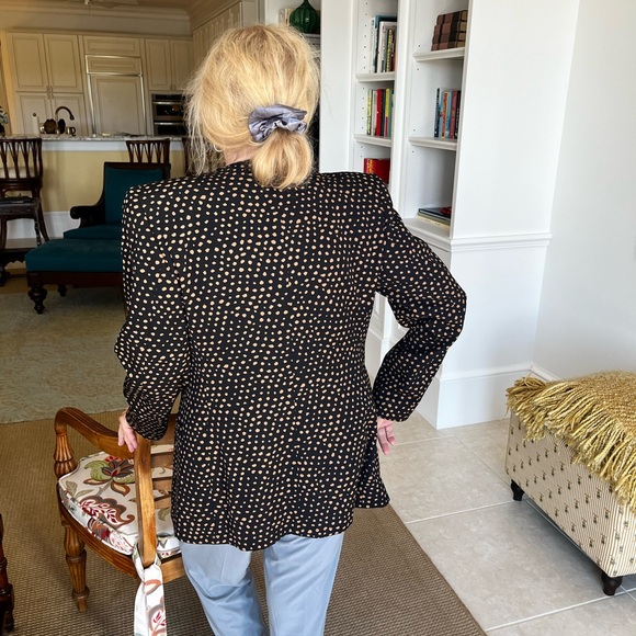 Vintage Valentino Miss V Wool Jacket/ Blazer  Black And Gold Classic - Picture 4 of 5